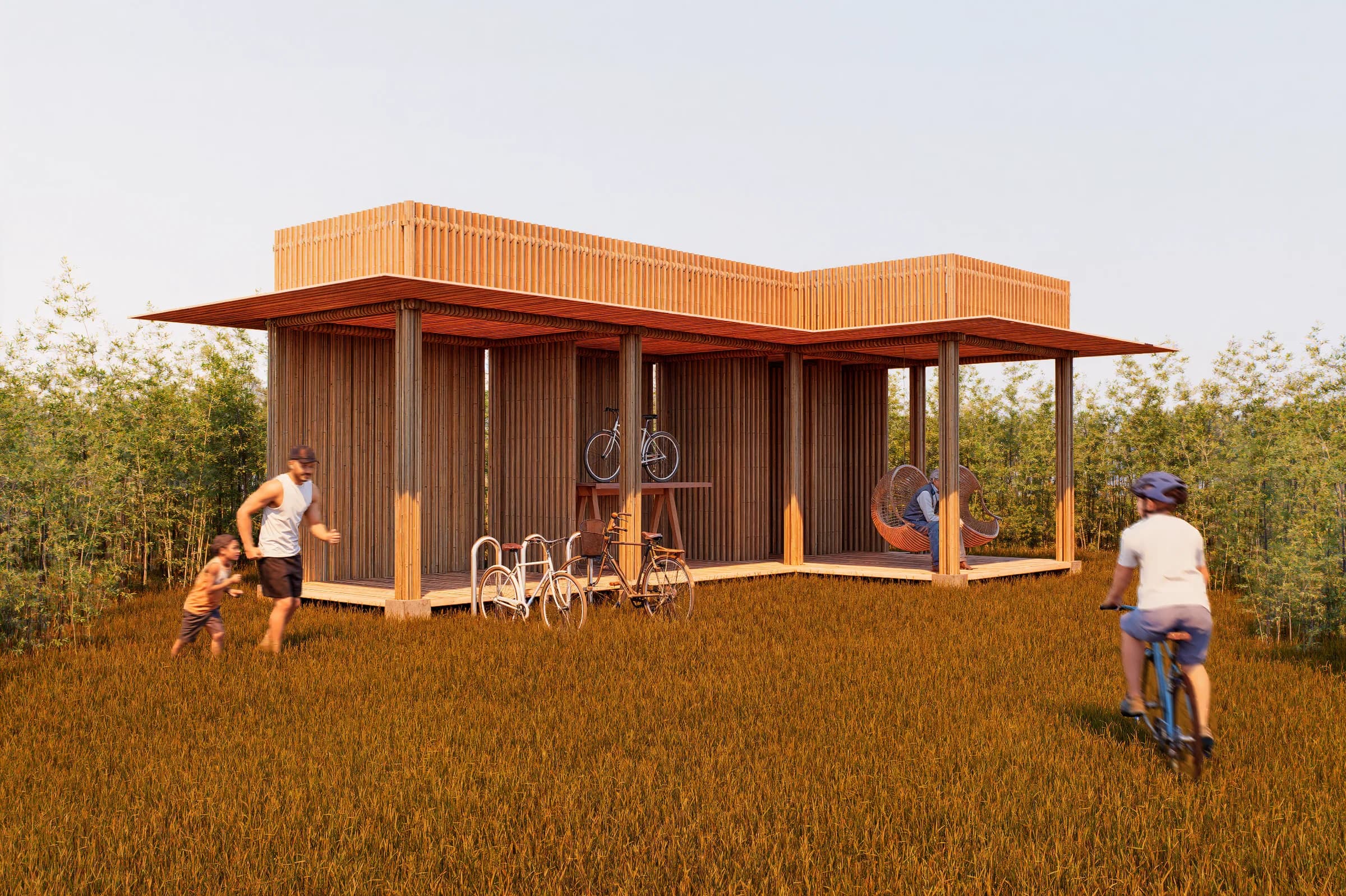 Módulo Ciclista — Ex Hacienda El Hospital imagen conceptual